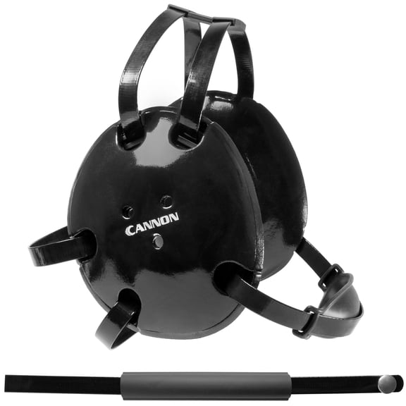 Cannon Sports Wrestling Headgear - Adjustable Wrestling Ear Guard - Lightweight Ventilated Headgear with 2 Included Chin Straps for Training and Competition (Black/Black)