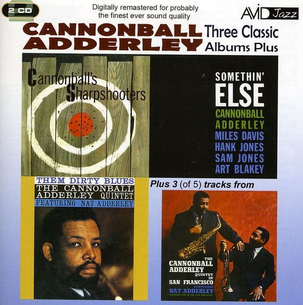 AVID (UK) Cannonball Adderley - 3 Classic LPs-Somethin Else/Sharpshooters/Them Dirty Blues - Music & Performance - CD