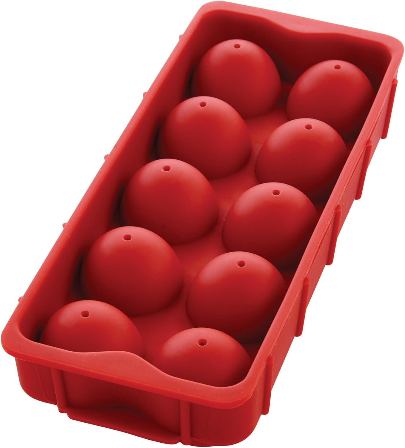 Cannonball Silicone Ice Cube Tray, Non-Stick, Makes 10 Large Ice Balls