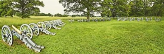 Cannons in a park Valley Forge National Historic Park Philadelphia Pennsylvania USA Canvas Art - Panoramic Images (36 x 12)