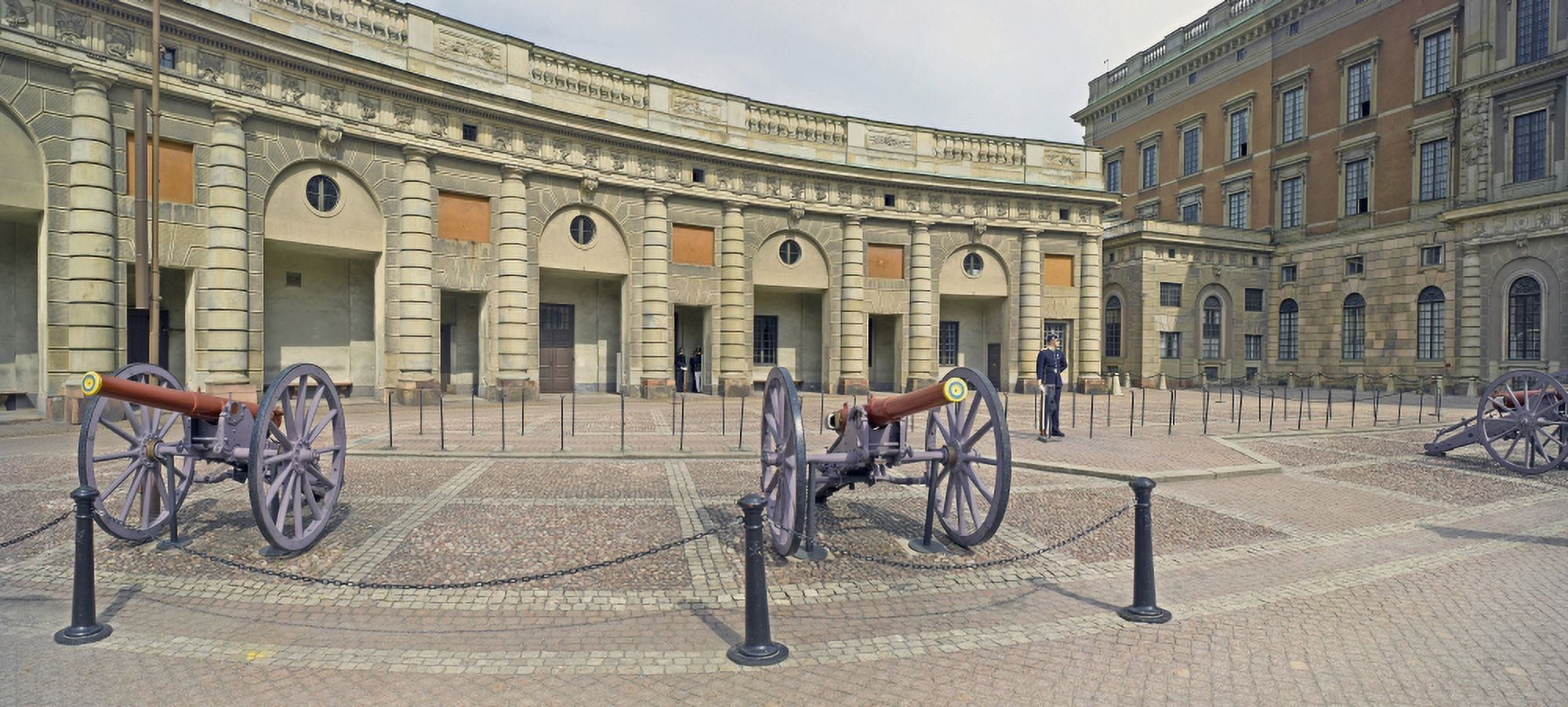 Cannons in the courtyard of a palace Stockholm Palace Stockholm Sweden Canvas Art - Panoramic Images (27 x 9)
