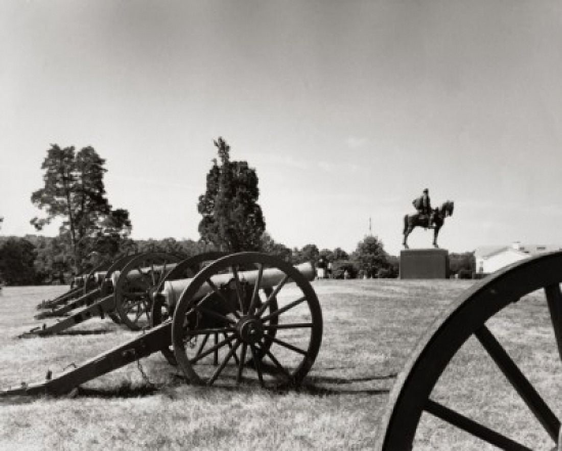 Cannons on a battlefield Bull Run Battlefield Manassas Virginia USA Canvas Art - (18 x 24)