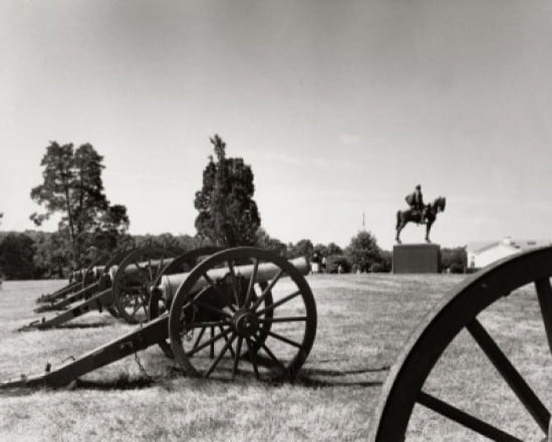 Cannons on a battlefield Bull Run Battlefield Manassas Virginia USA Canvas Art - (24 x 36)