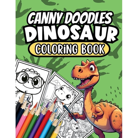 Canny Doodles Dinosaur Coloring Book: 60+ Dino Doodles To Color In, Suitable For 3+, (Paperback)