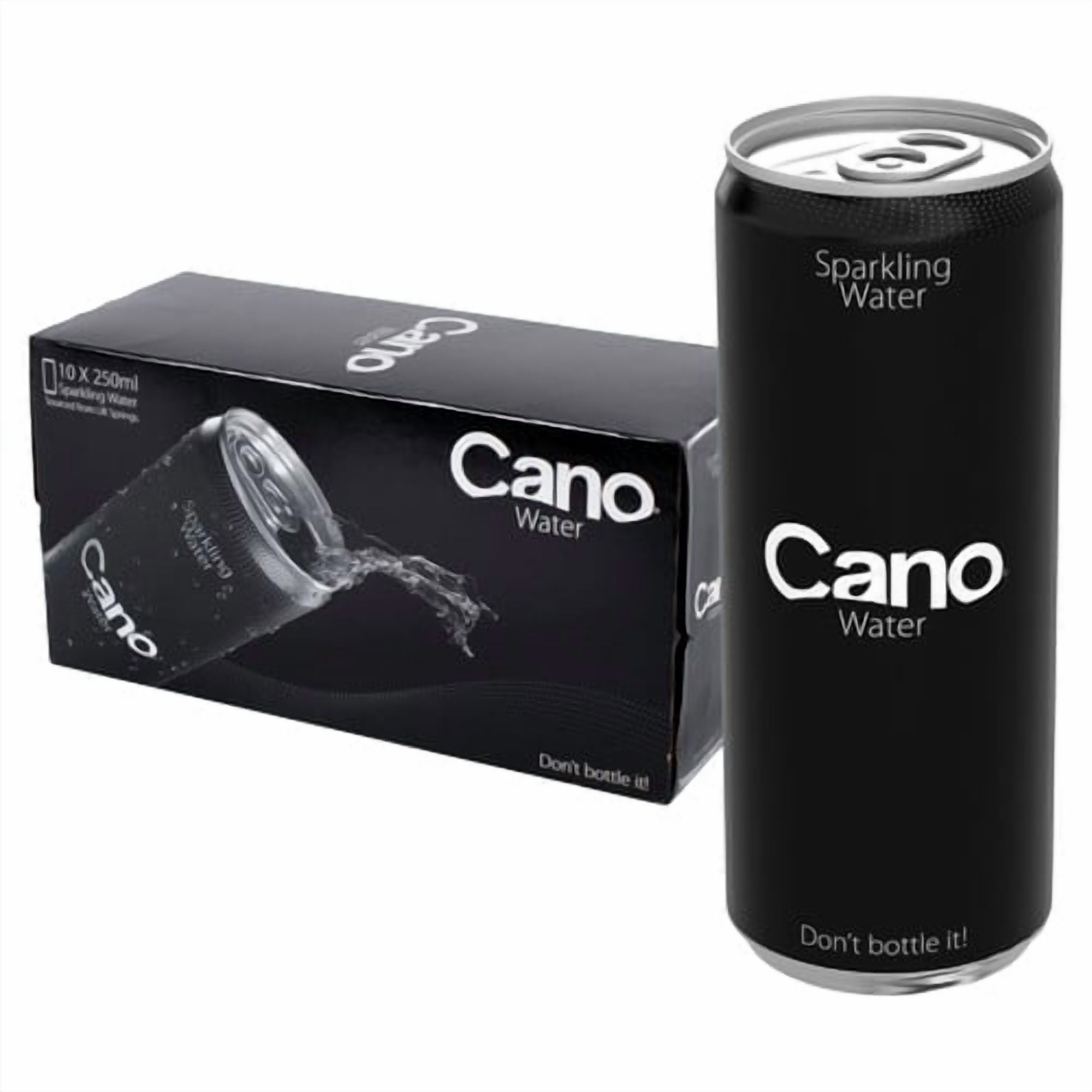 Cano Water Sparkling Water Fridgepack 10 x 250ml, British Import (Pack of 2)
