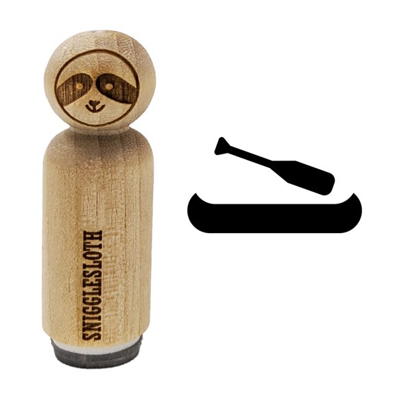 Canoe Doodle Rubber Stamp for Scrapbooking Crafting Stamping - Mini 1/2 Inch