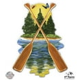 thumbnail image 1 of Canoe Paddles Camping Nature - 12" Vinyl Sticker Waterproof Decal, 1 of 1