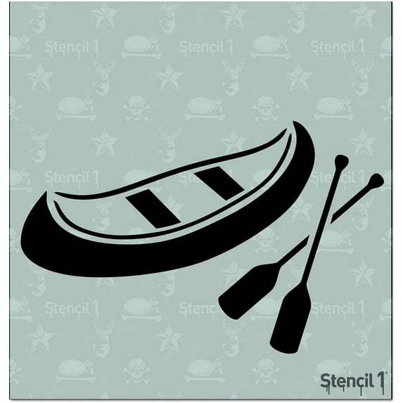 Canoe Stencil Art Craft - 5.75" x 6"