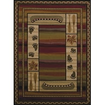 United Weavers Affinity Area Rug 750-04043 Canoe Sunset Boat Print 1' 11" x 7' 2" Rectangle
