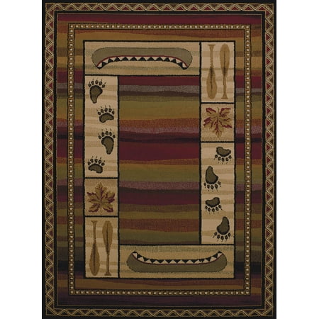 United Weavers Affinity Area Rug 750-04043 Canoe Sunset Boat Print 1' 11" x 7' 2" Rectangle