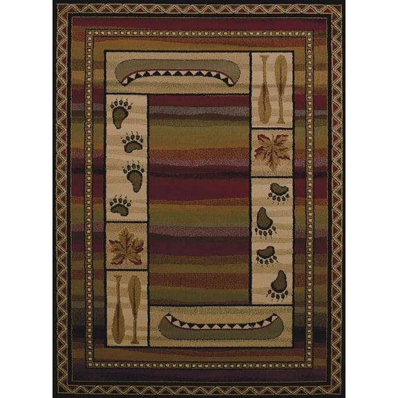 United Weavers Affinity Area Rug 750-04043 Canoe Sunset Boat Print 1' 11" x 7' 2" Rectangle