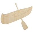thumbnail image 1 of Canoe Water Boat with Paddle Wood Shape Unfinished Piece Cutout Craft DIY Projects - 6.25 Inch Size - 1/4 Inch Thick, 1 of 7