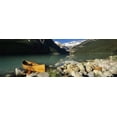 thumbnail image 1 of Canoe at the lakeside, Lake Louise, Banff National Park, Alberta, Canada Poster Print (18 x 6), 1 of 1