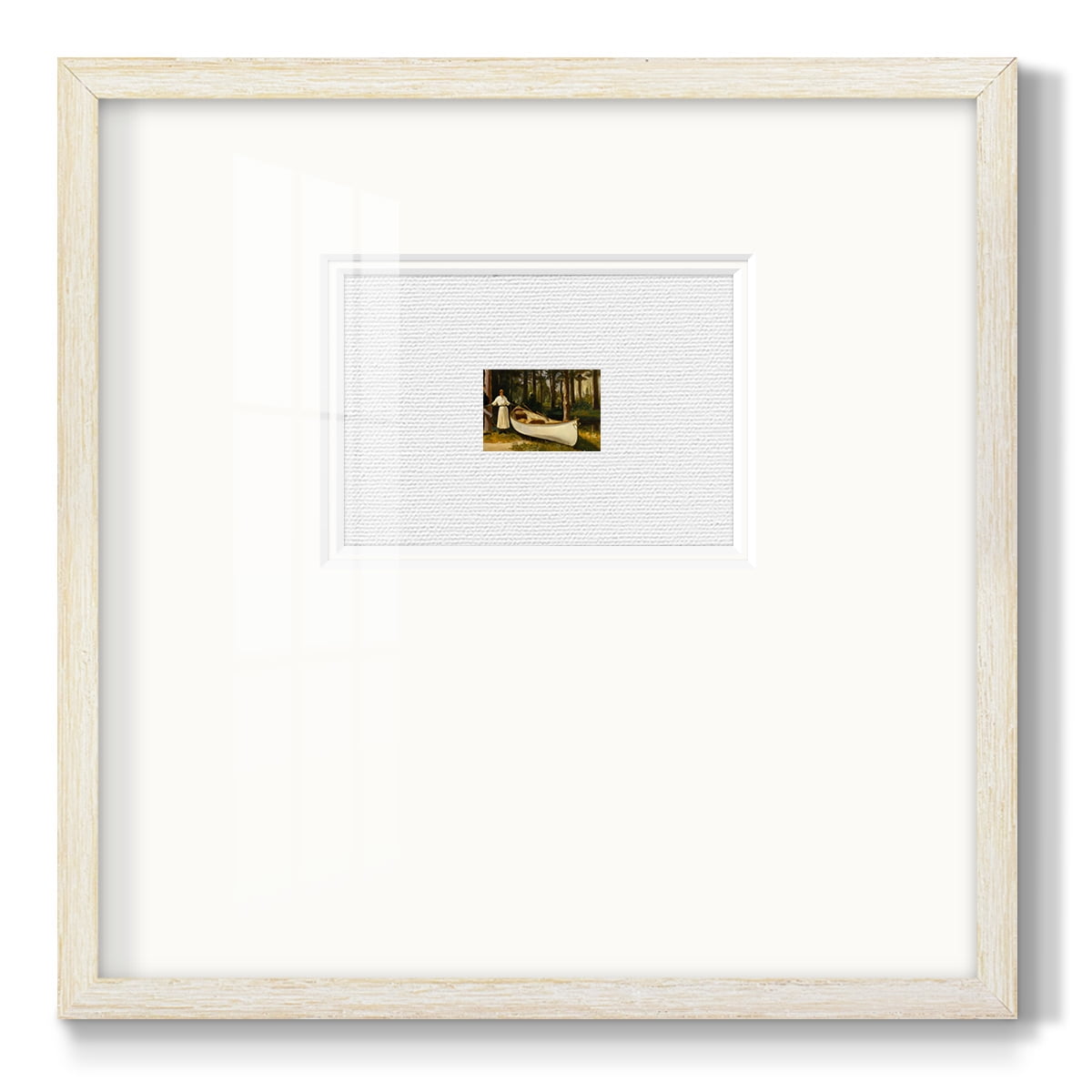 Canoe in the Woods IIPremium Framed Print