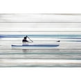 thumbnail image 1 of "Canoe on Calm Lake" Painting Print on White Wood, 1 of 7