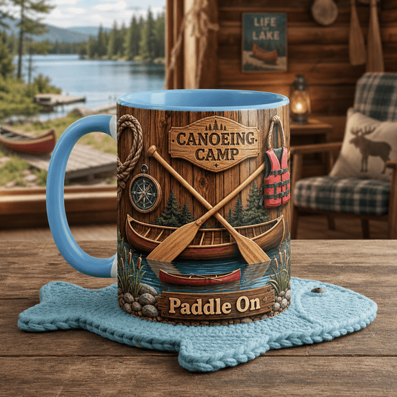 Canoeing Ceramic Mug Paddle Gift Lake Camp Lover 11oz 15oz