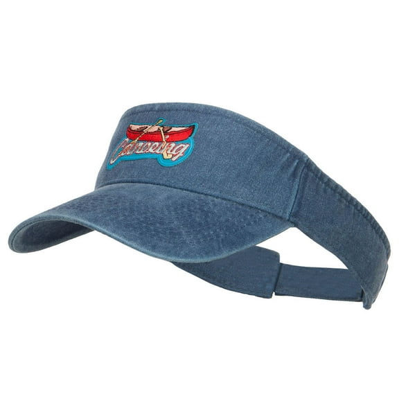 Canoeing Patched Washed Dyed Visor - Navy OSFM
