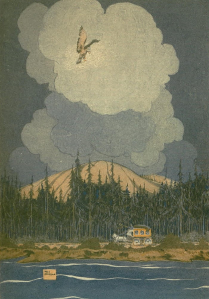 Canoeing in the Wilderness 1916 Road to Moosehead Lake Canvas Art - Will Hammell (24 x 36)