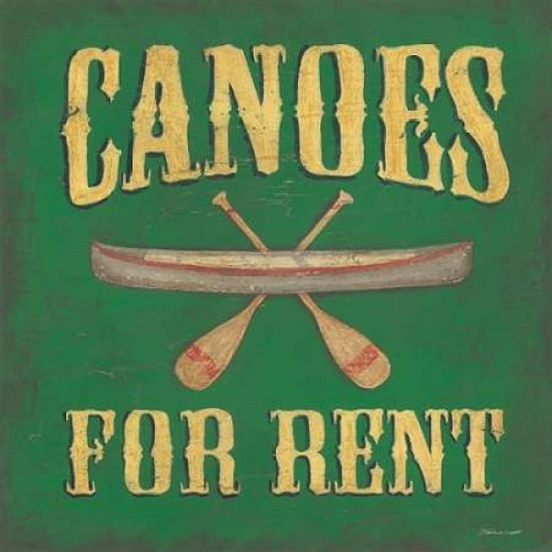 Canoes For Rent Canvas Art - Stephanie Marrott (24 x 24)