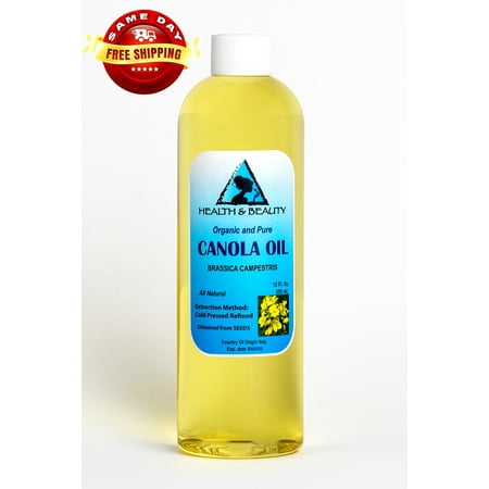 Canola Seed Oil Organic Refined Cold Pressed Premium Fresh Prime 100% Pure 24 oz