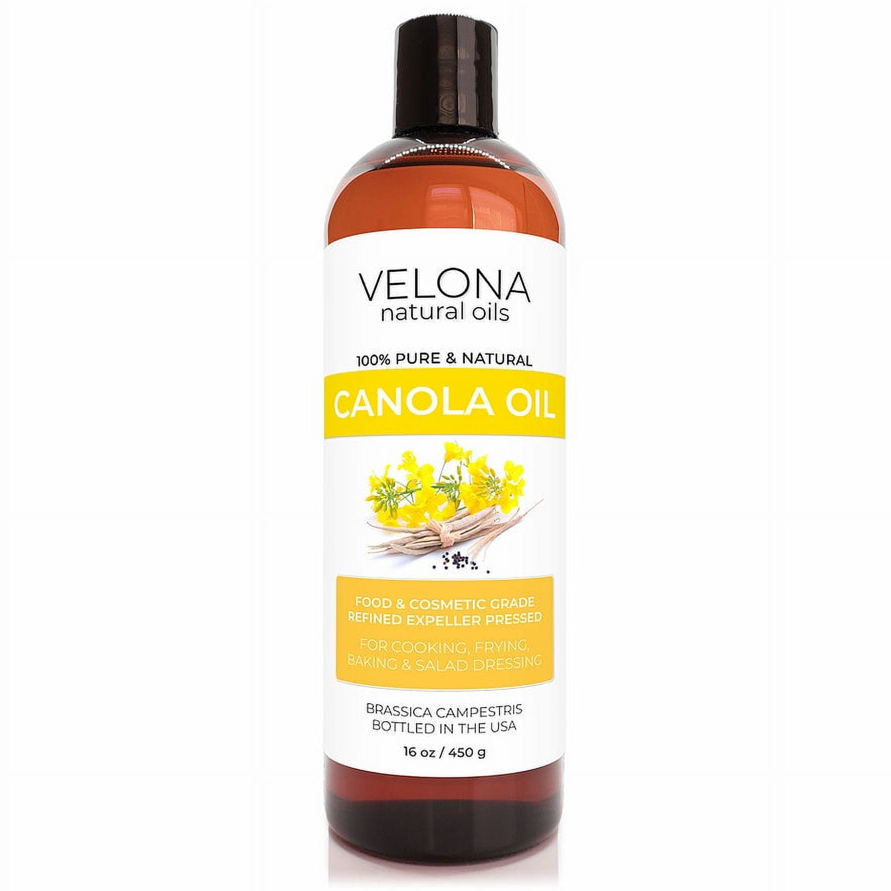 Canola Seed Oil by Velona 16 oz 100 Pure and Natural Carrier Oil