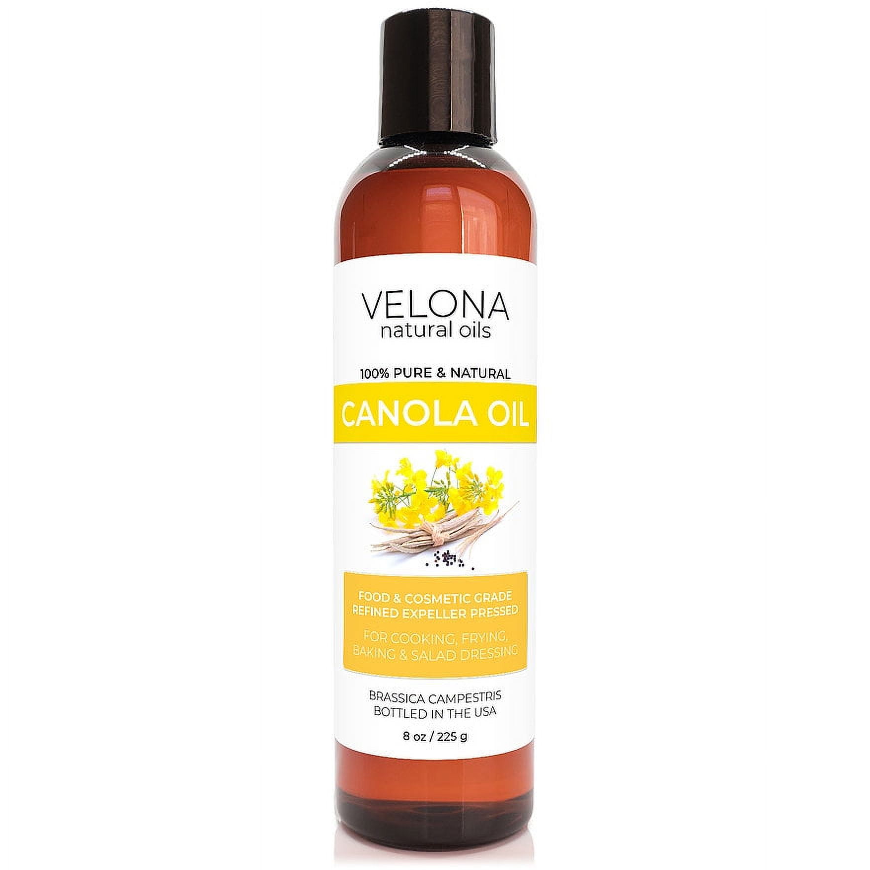 Canola Seed Oil by Velona 8 oz 100 Pure and Natural Carrier Oil