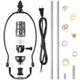 thumbnail image 1 of Canomo Black Finish Make Lamp Rewire Kit with 8 Inch Harp, 2 Pieces 12" Lamp Pipe, and All Parts Needed for DIY Lamp Bulid or Repair, 1 of 5