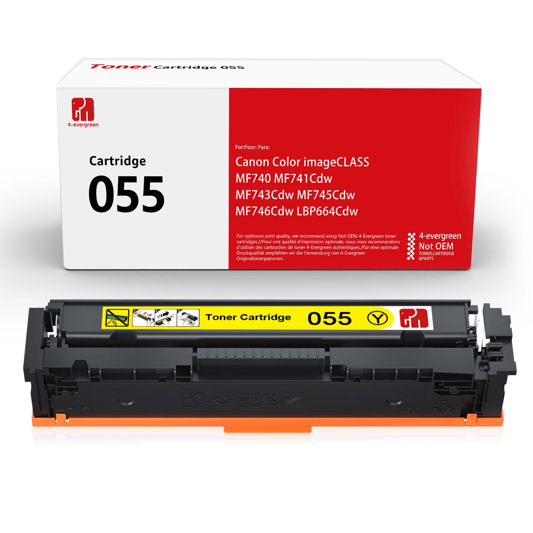 Canon 055 Yellow Toner, Cartridge 055 Yellow 1 Pack, for Canon Color