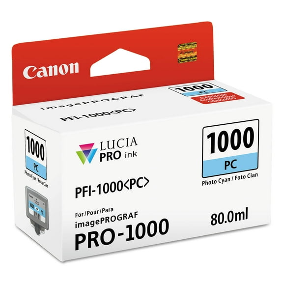 Canon 0550c002 (pfi-1000) Lucia Pro , 80 Ml, Photo Cyan