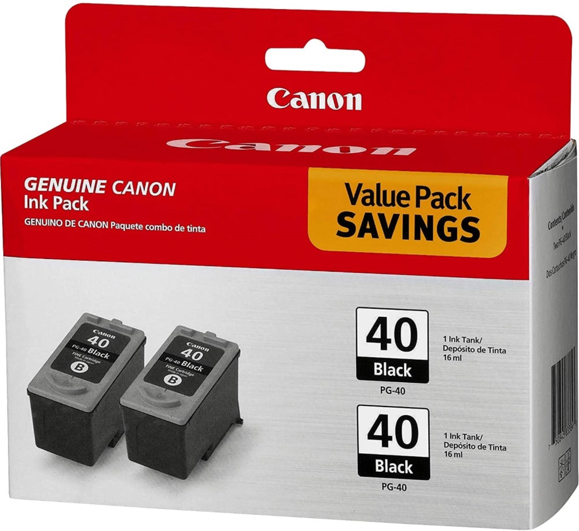 Canon 0615B013 PG-40 Twin Pack Black Ink Cartridge - image 1 of 2