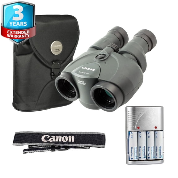 Canon 10x30 IS II Image Stabilized Binocular + 3Yrs Warranty + Batteries w/ Charger (International Version)