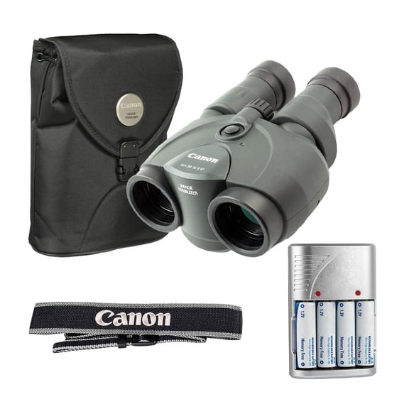 Canon 10x30 IS II Image Stabilized Binocular + Batteries w/ Rapid Charger (International Version)