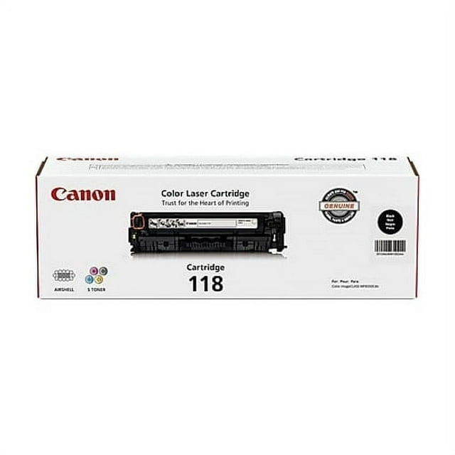 Canon 118 Black Toner Cartridge Laser Print Technology 2662B001