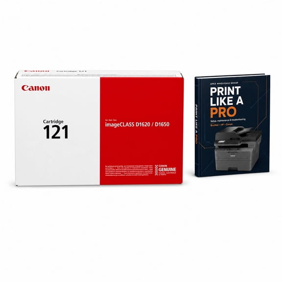 Canon 121 Black Toner Cartridge - Sold Without Manufacturer Warranty + Bundle with AWG Printer eBook for D1650, D1620