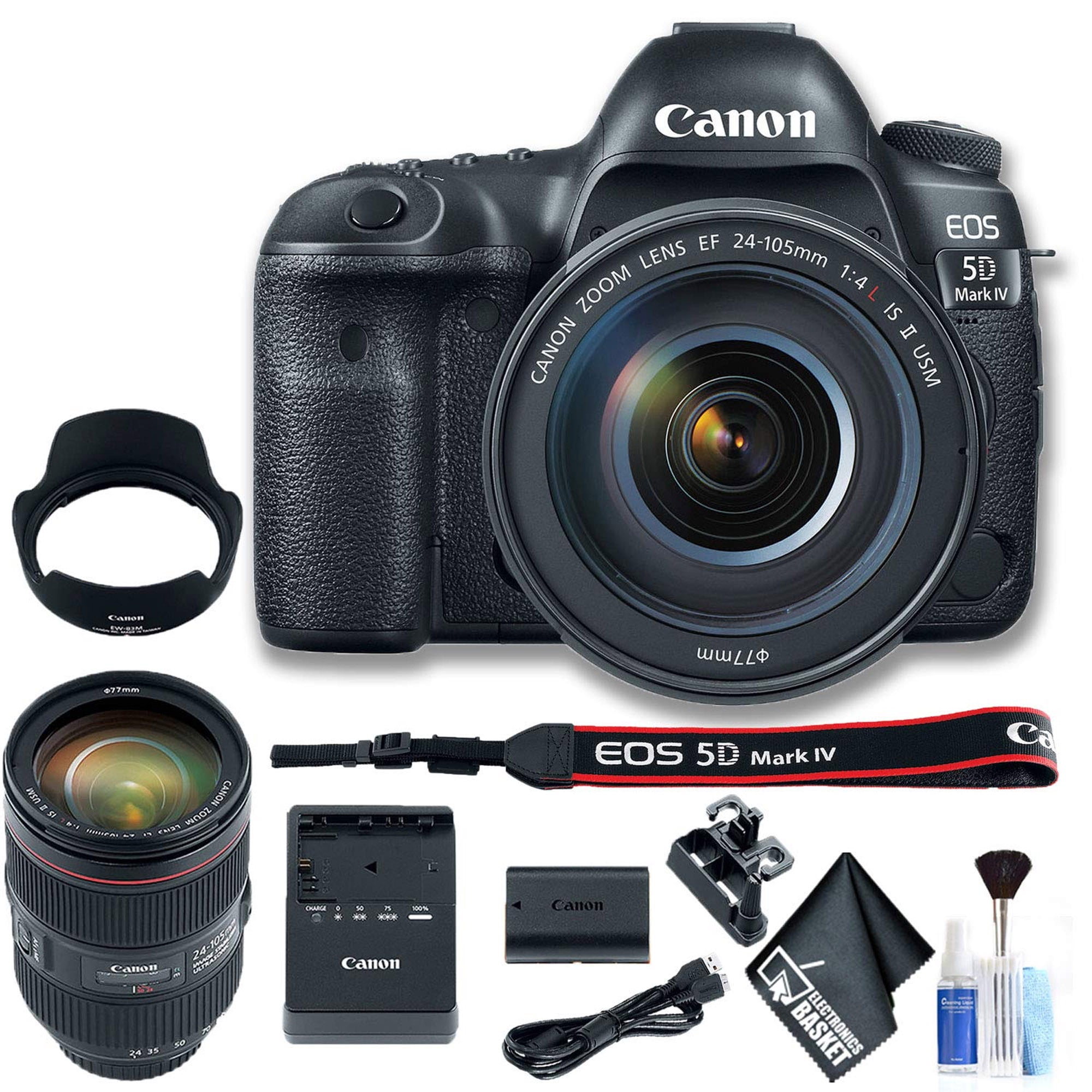 Canon 1483C010 EOS 5D Mark IV DSLR Camera with 24-105mm f/4L II Lens ...