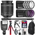 thumbnail image 1 of Canon 18-55mm IS STM + Slave Flash + MACRO, UV-CPL-FLD - 16GB Accessory Bundle (International Version), 1 of 11
