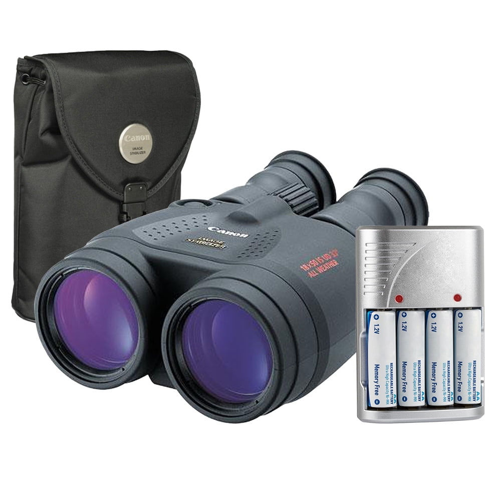 Canon 18x50 IS Image Stabilized Binocular + Batteries w/ Rapid Charger (International Version)