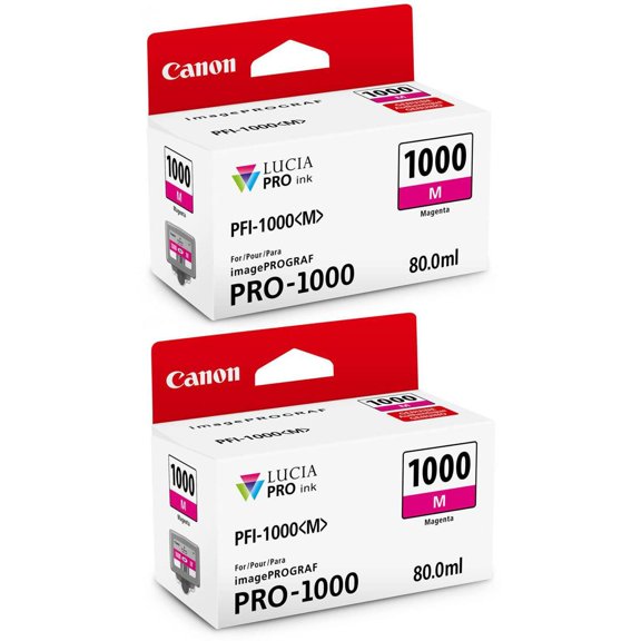 Canon 2 Pack PFI-1000M Magenta LUCIA PRO ink for imagePROGRAF PRO-1000