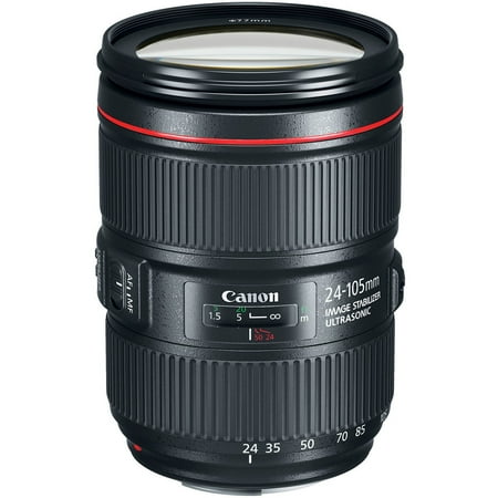 EF24-105mm F4L IS II USM Zoom Lens for Canon EOS DSLR Cameras - Black