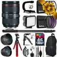 thumbnail image 1 of Canon 24-105mm f/4 IS II -Video Kit + LED KIt + Monopad - 32GB Accessory Bundle (International Version), 1 of 10