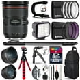 thumbnail image 1 of Canon 24-70mm 2.8 II USM -Video Kit + LED KIt + Monopad - 32GB Accessory Bundle (International Version), 1 of 10