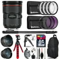 thumbnail image 1 of Canon 24-70mm f/2.8 II - 3 Lens Kit + Tripod + Backpack - 16GB Accessory Bundle (International Version), 1 of 10