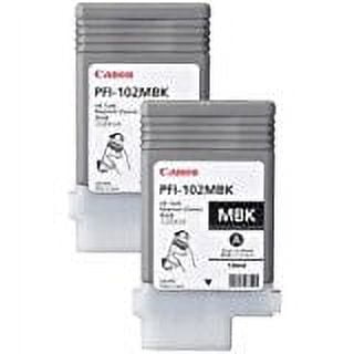 Canon 2x PFI-102MBK Pigment Matte Black Ink Tank for imagePROGRAF iPF500/600/700 Inkjet Printers