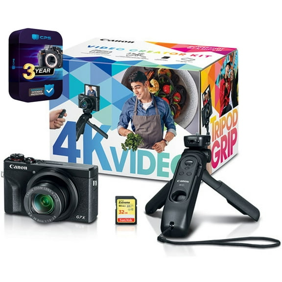 Canon 3637C026 PowerShot G7 X Mark III 20.1MP Digital Camera 4K Video Creator Kit Bundle with 3 YR CPS Enhanced Protection Pack (International Version)