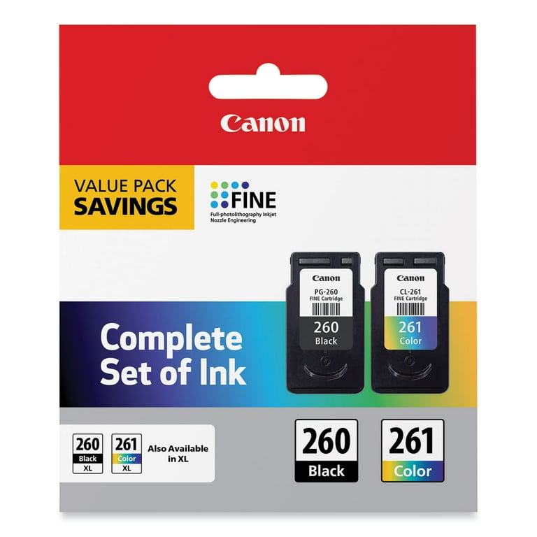 Canon PG-260 and CL-261 Ink Cartridges for Pixma TS5320 Printer