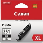 Canon CLI-251XL Genuine Black Ink Tank, Compatible with MG6320, IP7220 & MG5420, MX922, MG5520, MG6420, MG7120, iX6820, iP8720, MG7520, MG6620, and MG5620 Printers