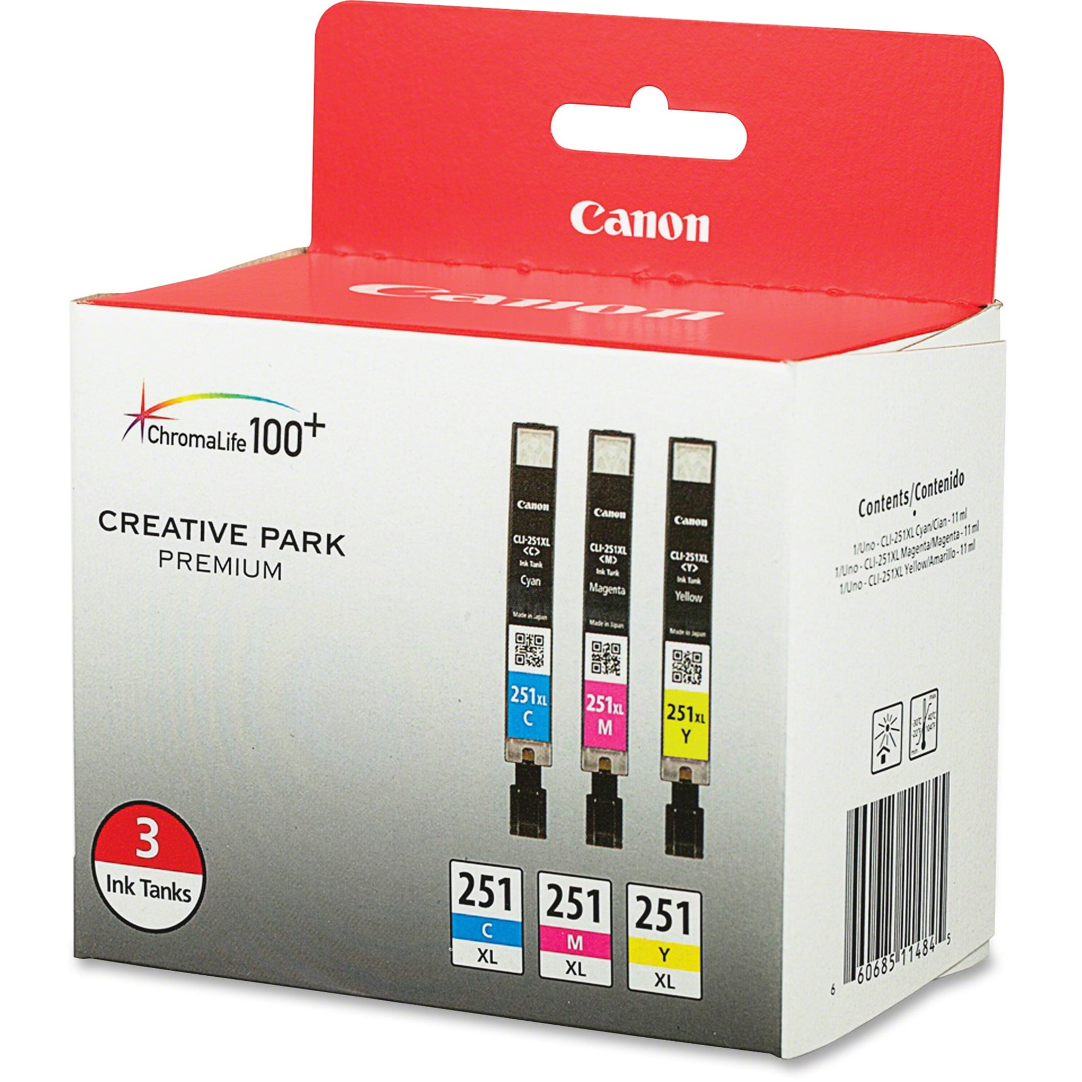 Canon CLI-526 Multipack - Pack de 3 - jaune, cyan, magenta - original -  réservoir d'encre - pour PIXMA iP4950, iX6550, MG5350, MG6150, MG6250,  MG8150, MG8250, MX715, MX885, MX892, MX895 - Cartouche