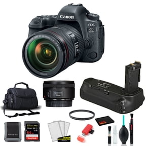 Canon 6D Mark II Camera with 24-105mm Lens Kit with EF 50mm STM Lens + More (International Version)