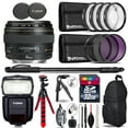 thumbnail image 1 of Canon 85mm f/1.8 USM + Speedlite 430EX III-RT + UV-CPL-FLD - 32GB Accessory Kit (International Version), 1 of 11