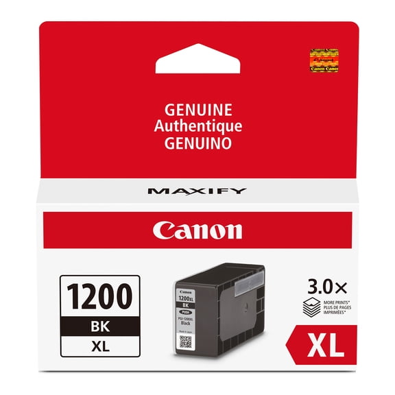 Canon Classic PGI-1200XL Monochrome Printer Cartridge for MB2020/MB2120/MB2320, Black, 9183B001